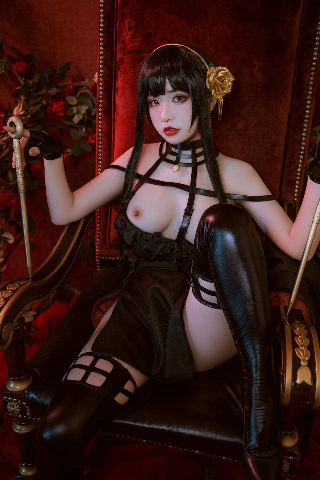 Nekokoyoshi (爆机少女喵小吉) cosplay Yor Forger - Spy x Family-erohere13.webp